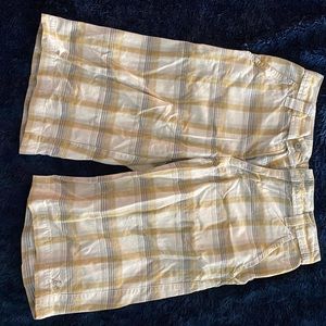 Vurt yellow toned plaid cotton shorts size 30